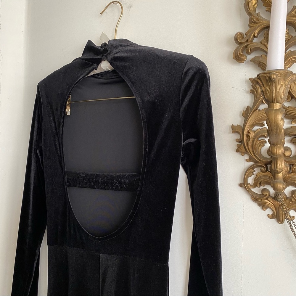 BLACK VELVET JUMPSUIT - Picture 9 of 10